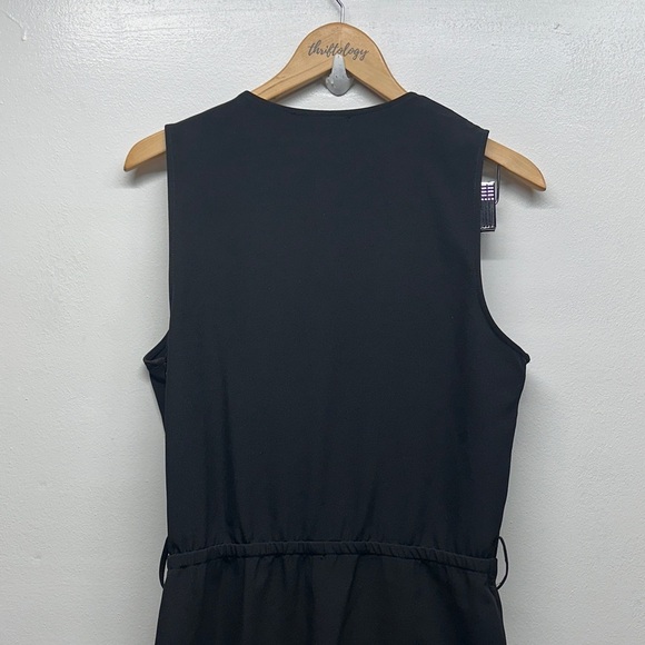 Anthropologie DREW Surplice Jumpsuit Sleeveless V-Neck Collared Black Size Large - Picture 6 of 8